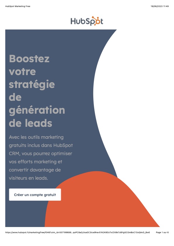 exemple landing page, landing page hubspot